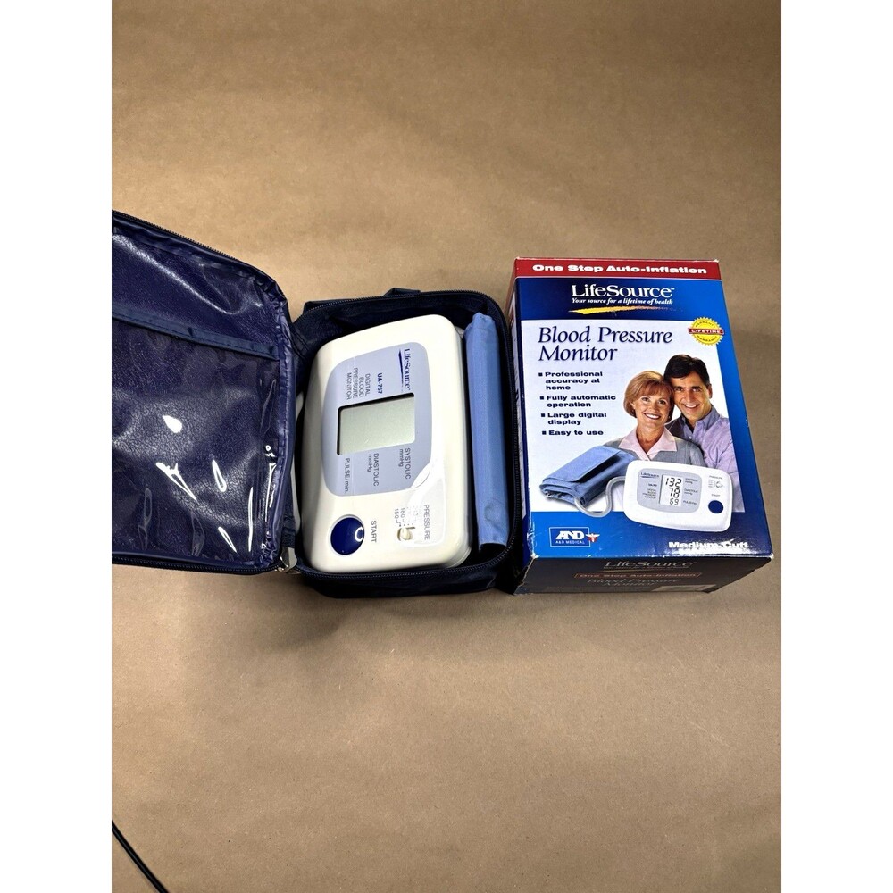 LifeSource UA-767V Automatic Digital Blood Pressure Monitor w/ Cuff & Case